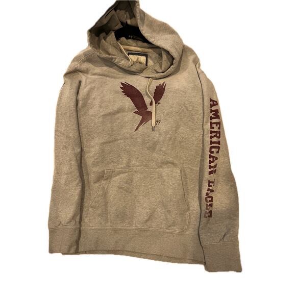 American Eagle Hoodie Beige Super Soft Mens Large - Picture 1 of 3